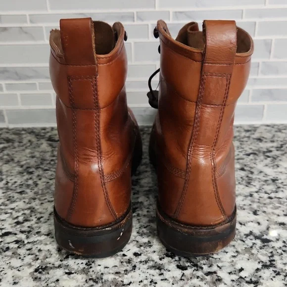Brown L.L. Bean Signature Hawthorne Flat Toe Leather Boots sz 10.5 - Picture 4 of 6